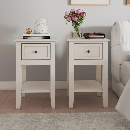 Pair one drawer bedside - of,