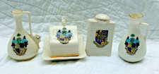 Vintage Crested Ware Bournemouth China Cheese Dish  Hip Flask Jugs Collectable 4