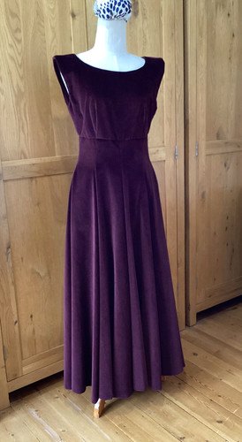 Droppy and browns velvet dress - and,