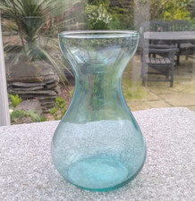 Blue Glass Hyacinth Vase