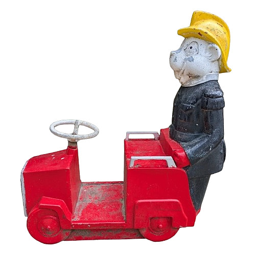 Vintage fireman engine ride - vintage,