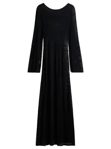 Pointelle knit maxi dress - pointelle,