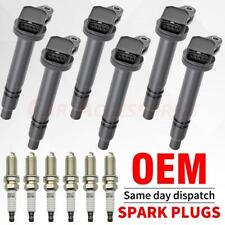 6X OEM Ignition Coil & 6X Iridium Spark Plugs For Lexus GS300 GS350 IS250 UF507