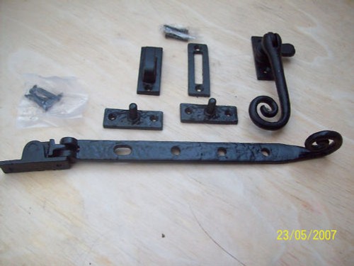Black antique cast - iron, window