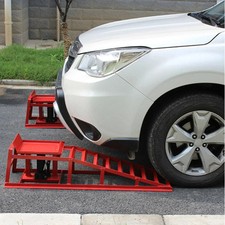 4 ton Hydraulic Car Ramps 2PC Heavy Duty Garage Auto Van Bottle Lift Jack Ramp