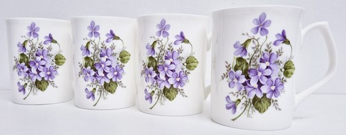 Sweet violets mugs set - sweet,
