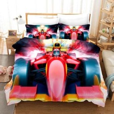 3D F1 Red Racing Car Quilt