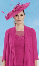 CAPPELLI CONDICI 7416S (62) BEGONIA BLISS HATINATOR HAT WEDDING ASCOT PINK