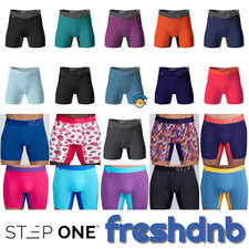 Step One Bamboo Boxer Briefs - Longer -  S/M/L/XL/2XL - Sealed Trusted UK Seller