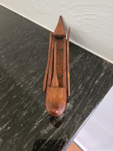 Vintage hand carved wooden - hand,
