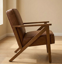 Brown Z Shape Lounge Chair