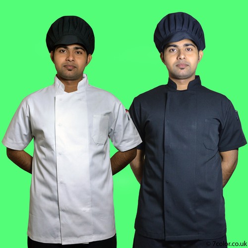 Chef jackets black white - black,