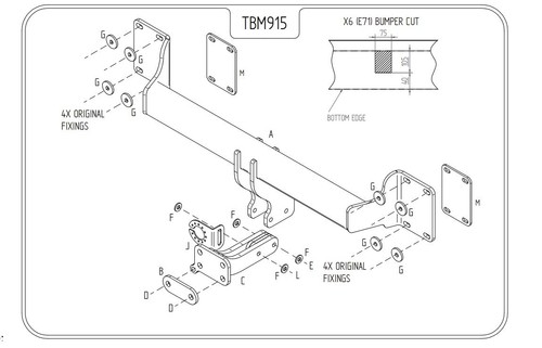 Bmw towbar e70 - towbar, e70/f15