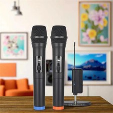 2x Professional Wireless Microphone Handheld Mic System Receiver for Karaoke KTV