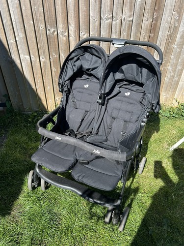 Black joie double - double, pram