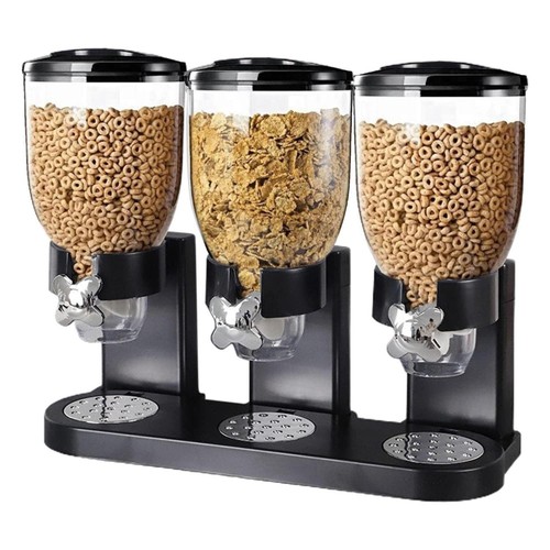 Triple cereal dispenser - cereal, dry