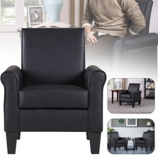 Faux Leather Tub Chair Armchair Dining Room Modern Office Living Room Furniture
