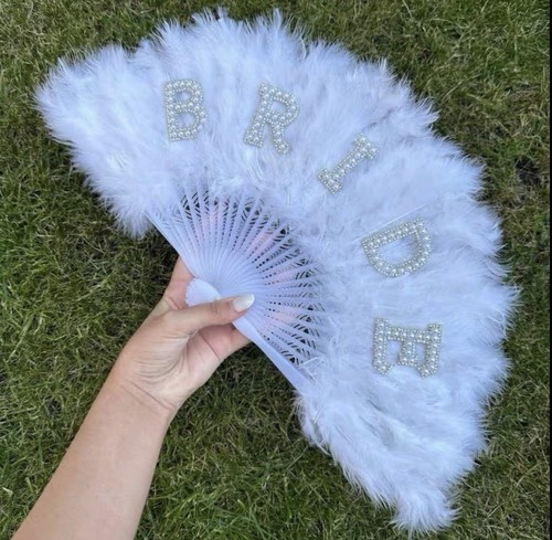 Bride feather fan bachelorette - feather,