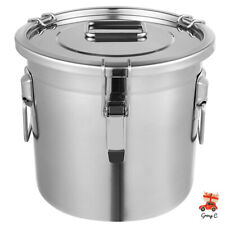 12L Stainless Steel Airtight Cereal Container Kitchen Grain Storage Canister UK