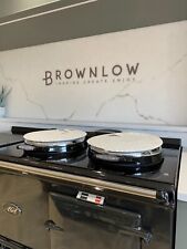 Sage Green/Grey Polka Spotty Chefs Pads Hob Covers for Aga PAIR