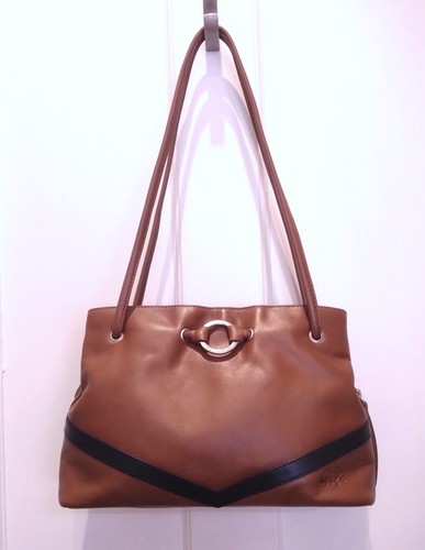 Gigi tan navy leather - gigi,