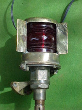 ANTIQUE BRASS MARINE SHIPS BOAT LAUNCH YACHT BLINKERED ELECTRIC PORT LAMP LIGHT