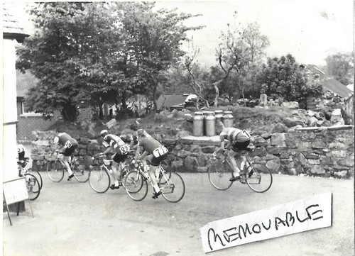 Vintage old photo cyclist - vintage,