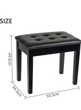 GRANDMA SHARK Piano Stool Dressing Table Stool Storage Compartment  (black)