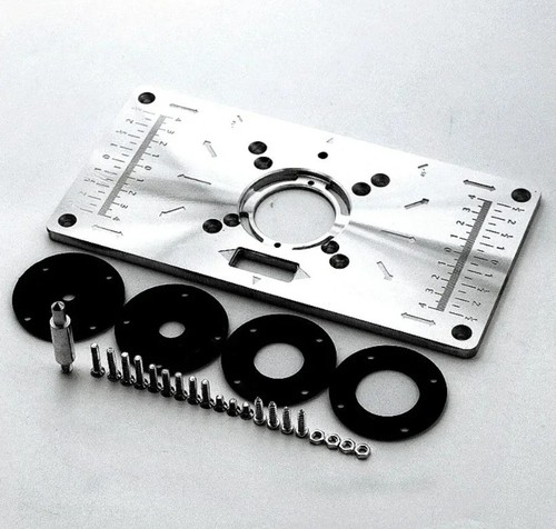 Aluminium router table insert - aluminium,