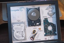 Disassembled Hard Drive Disk With Frame, Hard Drive Disk Teardown