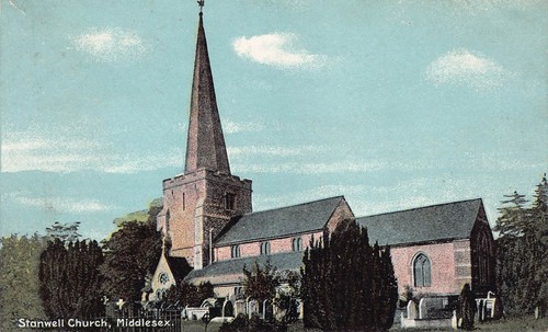 Postcard surrey stanwell - postcard,