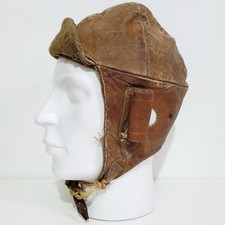 WW1 RFC RNAS FLYING HELMET LEATHER PILOT HAT BRITISH ARMY WWI MILITARY 