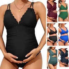 Maternity Swimming Costume Selection of Pregnancy Swimwear One&TwoPiece Size M&L