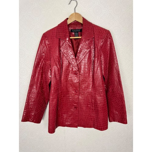 Vintage red croc - croc, embossed