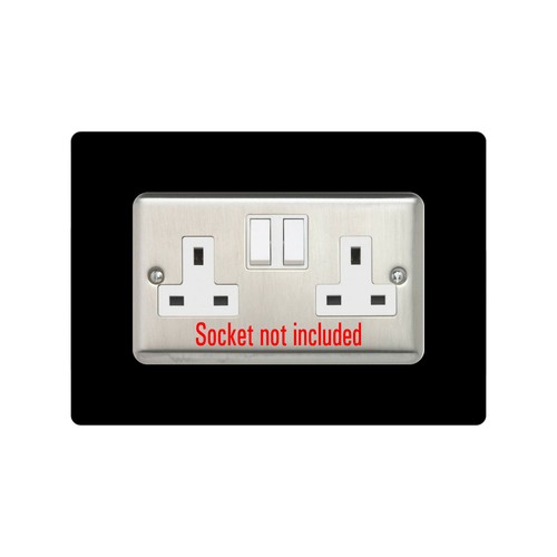 Double socket surround acrylic - socket,