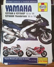 Yamaha YZF750R YZF750SP YZF1000R Thunderace Haynes workshop manual HM3720