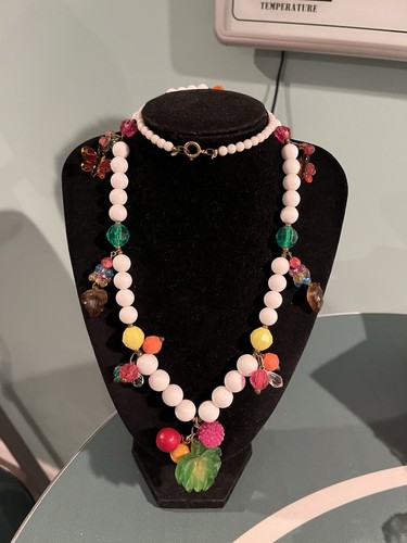 Vintage fruit salad necklace - salad,