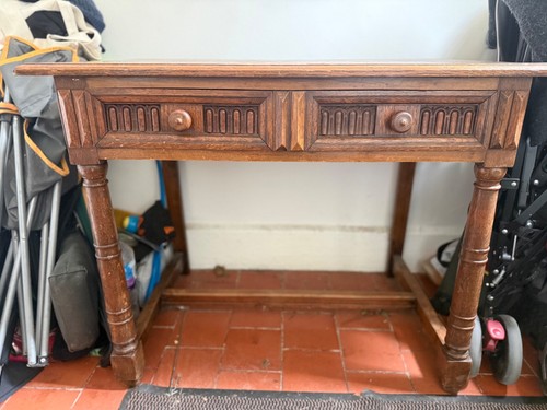 Small antique oak side - oak,