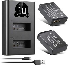 Enegon LP-E12 Battery and Smart LCD Charger for Canon -2-(Pack)