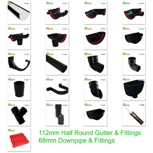 Half round guttering - half,
