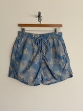Vilebrequin Turtle Swimming Shorts Cloudy Blue White Turtles Medium**NO LINING**