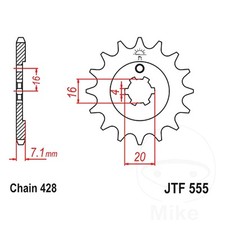 JT Front Sprocket 15 Tooth 428