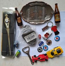 VINTAGE BRIC A BRAC SMALL JOBLOT / BADGES / CARS / BOTTLE OPENER  / TRAY / NAVY