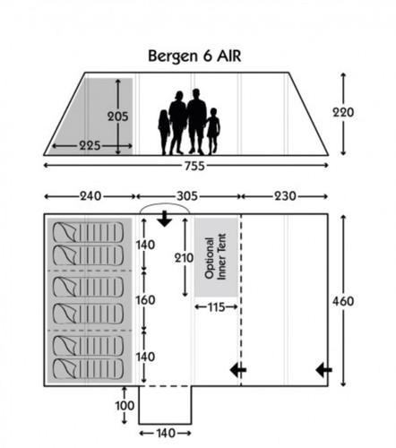 Large air rib - air, tent