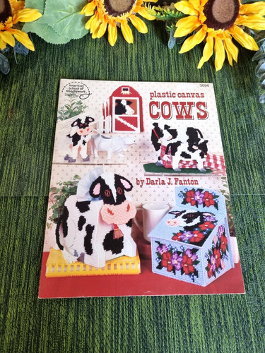 Plastic canvas cows - canvas, pattern