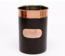 Black and Copper Utensil Steel Pot