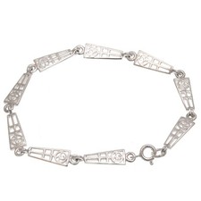 Sterling silver Charles Rennie Mackintosh bracelet in jewellery gift box