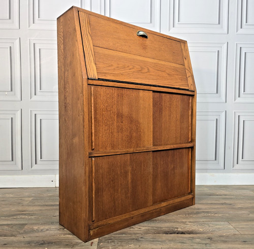 Vintage oak bureau fall front - vintage,