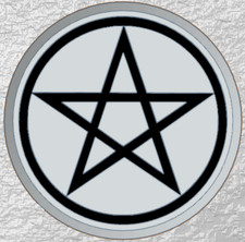 Mould/mold To Make Concrete Garden Plaque Of Pentagram