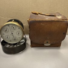 Rare Anemometer By Short & Mason London With Original Leather Case